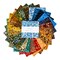 Expressions Batiks 5" Square Pack (Charm Pack / 5" Stacker) in Warm Rain by Riley Blake Designs for Riley Blake (5-23034-42)